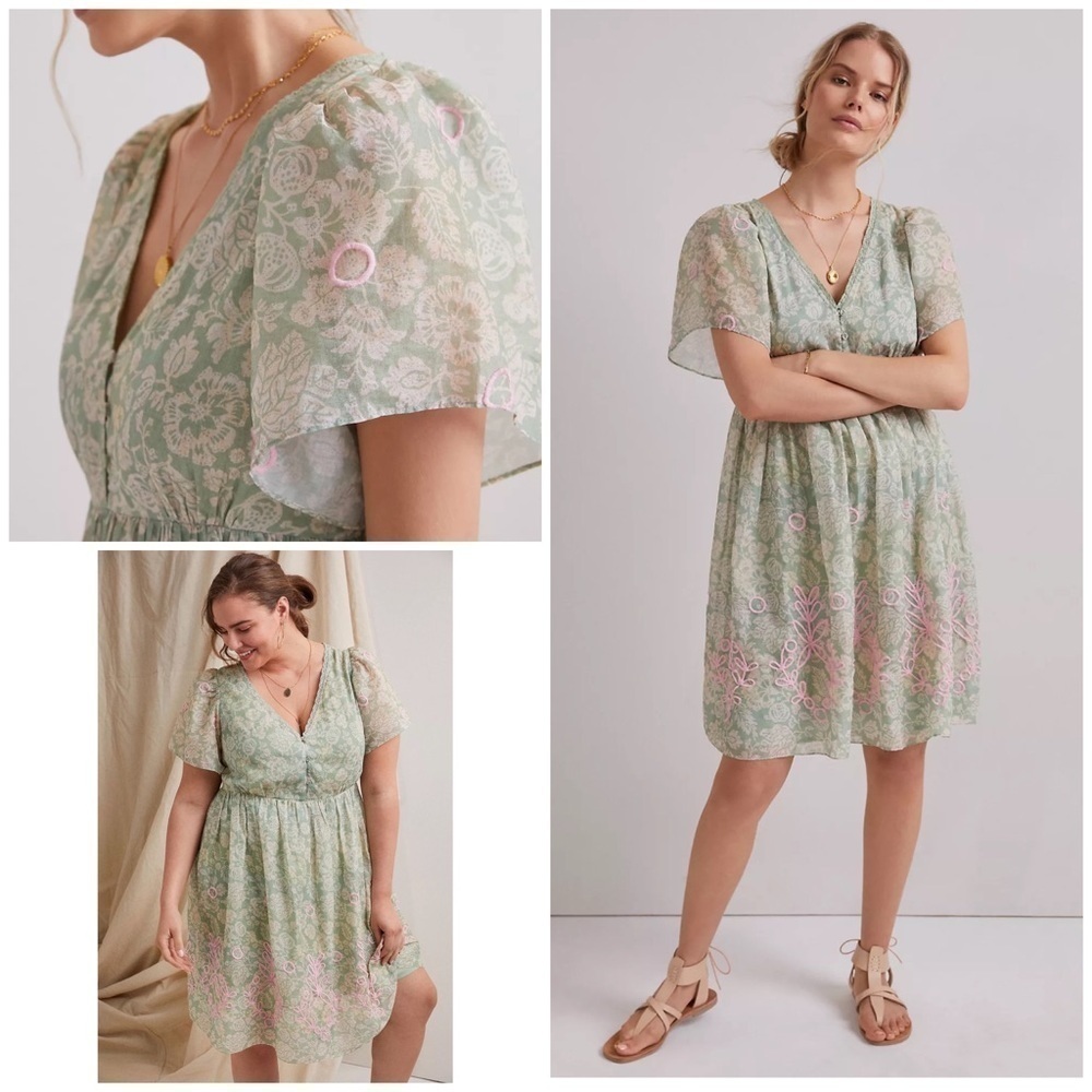 NWT Forever That Girl Trellis Embroidered Dress MP